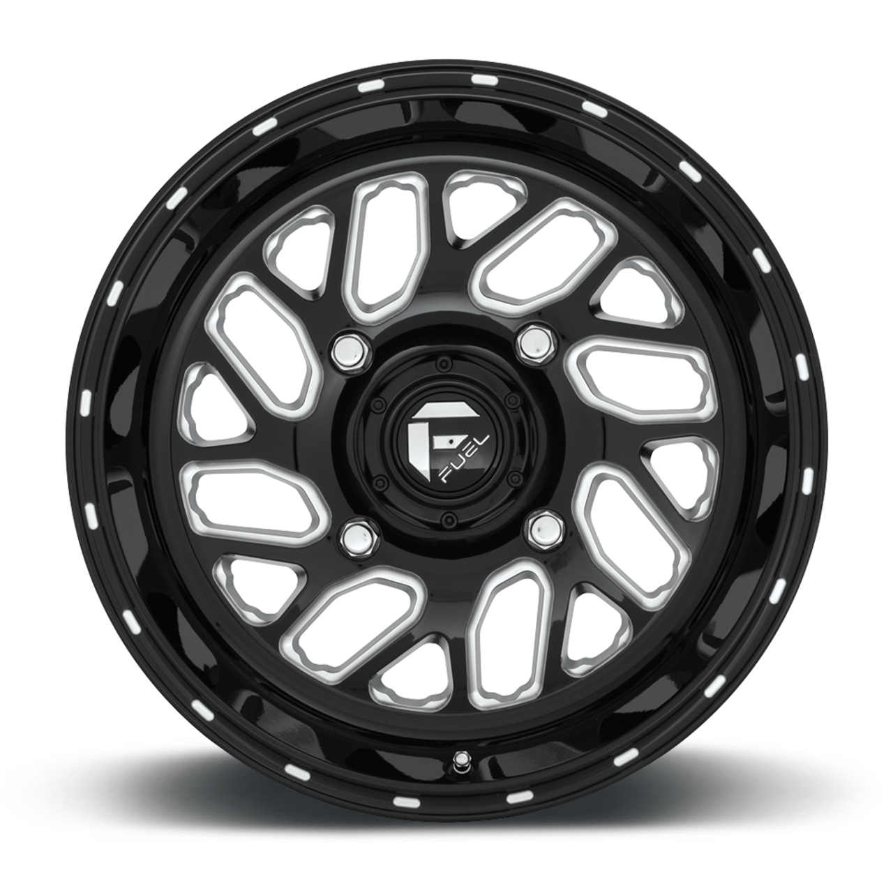 Fuel UTV D581 Triton 16x7 4x156 Gloss Black Milled Wheel 16" 13mm Rim