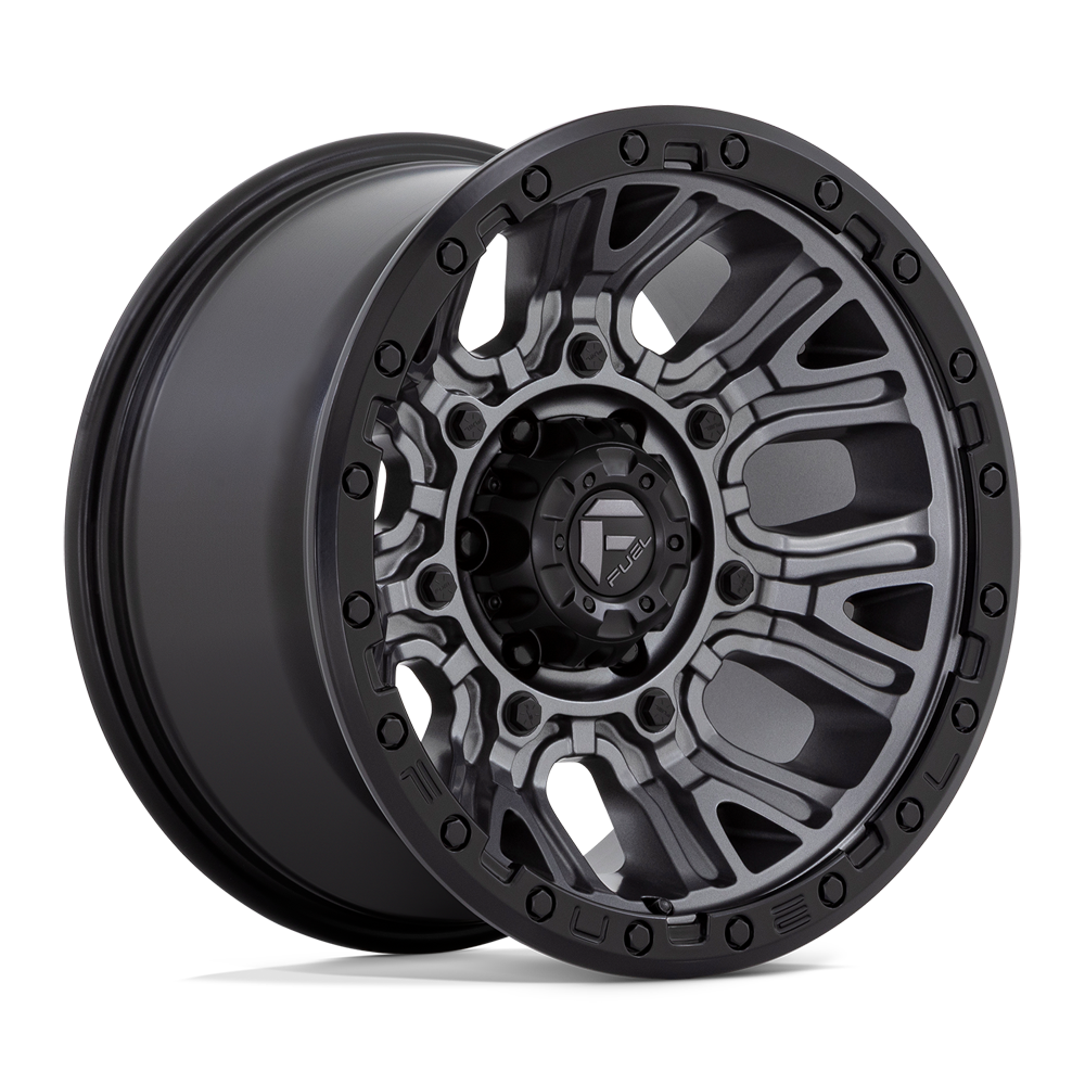 Fuel  D825 Traction 20x9 8x6.5 Matte Gunmetal Black Ring Wheel 20" 1mm