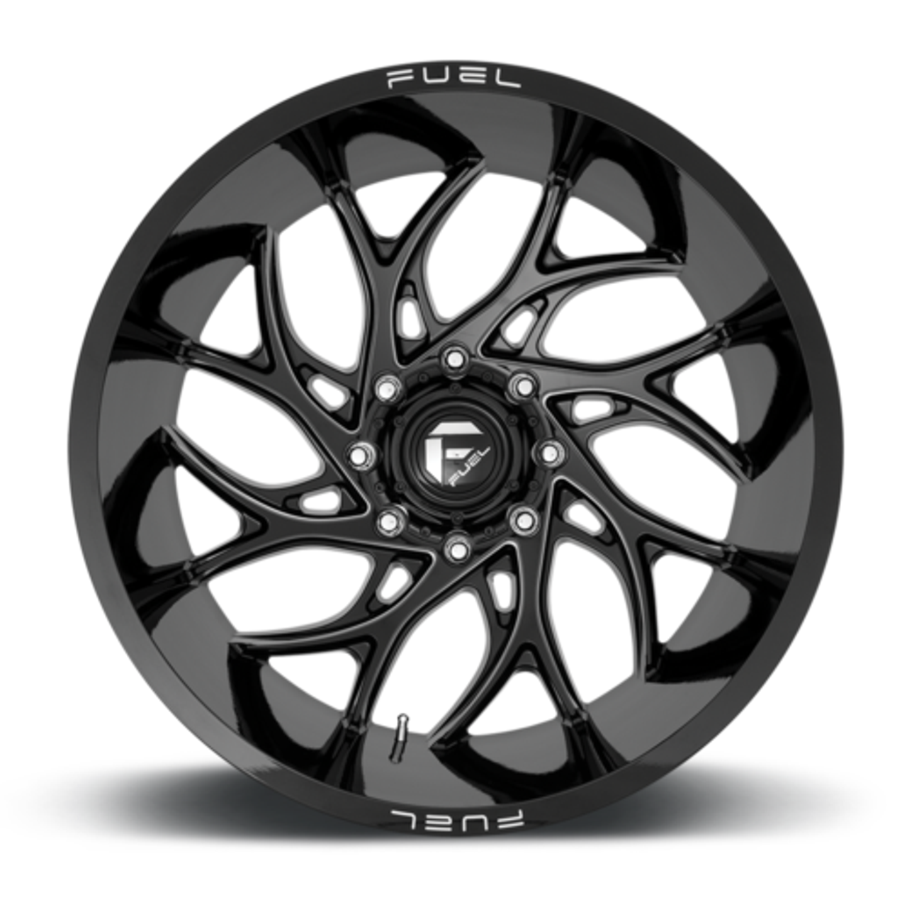 Fuel UTV D741 Runner 22x7 4x156 Gloss Black Milled Wheel 22" 13mm Rim