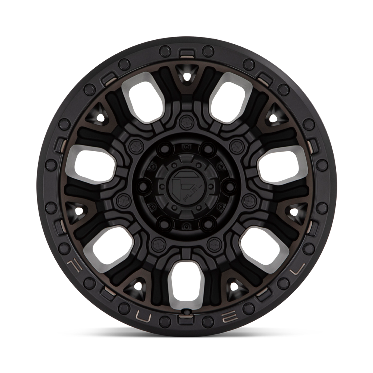 Fuel  D824 Traction 17x9 6x4.5 Matte Black Double Dark Tint Wheel 17" 1mm
