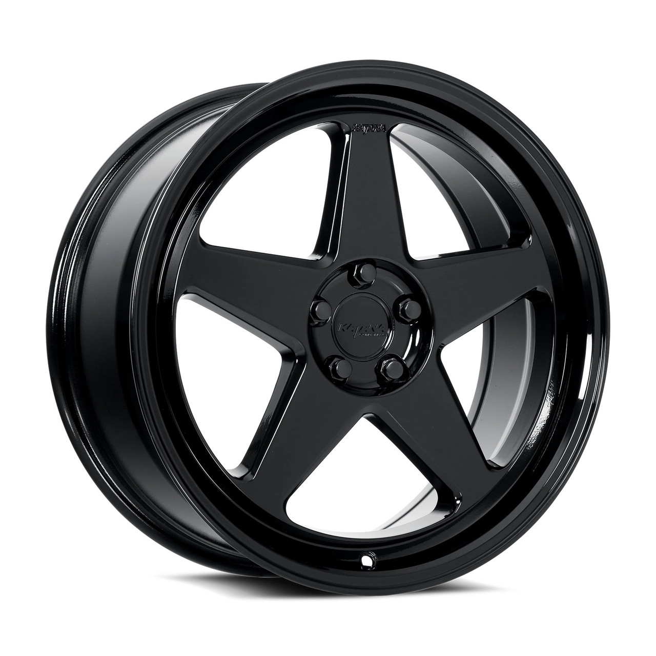 Set 4 18" Katana Wheels KR03 18x8 5x4.5 40mm Glossy Black Racing Rims