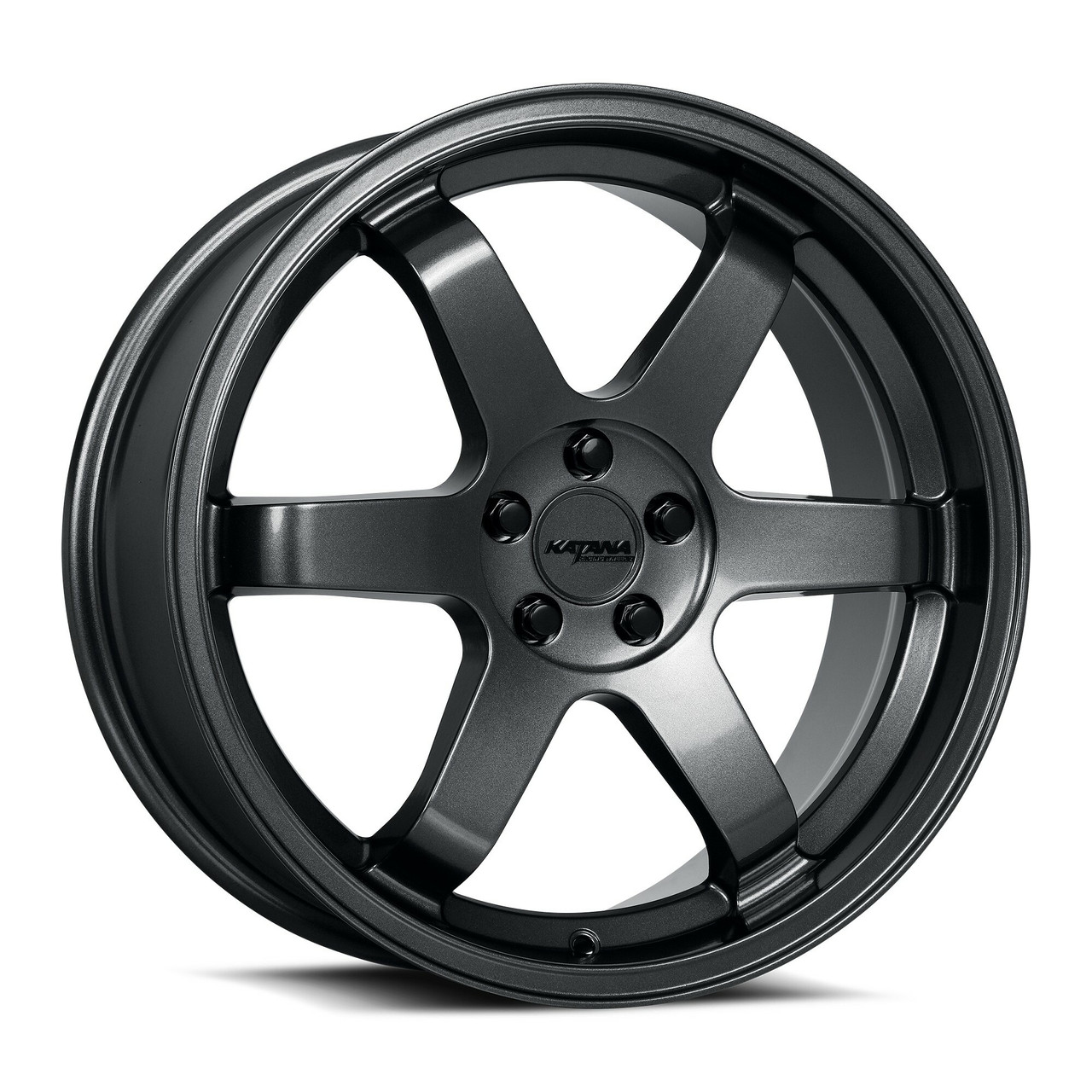 Set 4 18" Katana Wheels KR08 18x8 5x4.5 40mm Glossy Gunmetal Racing Rims