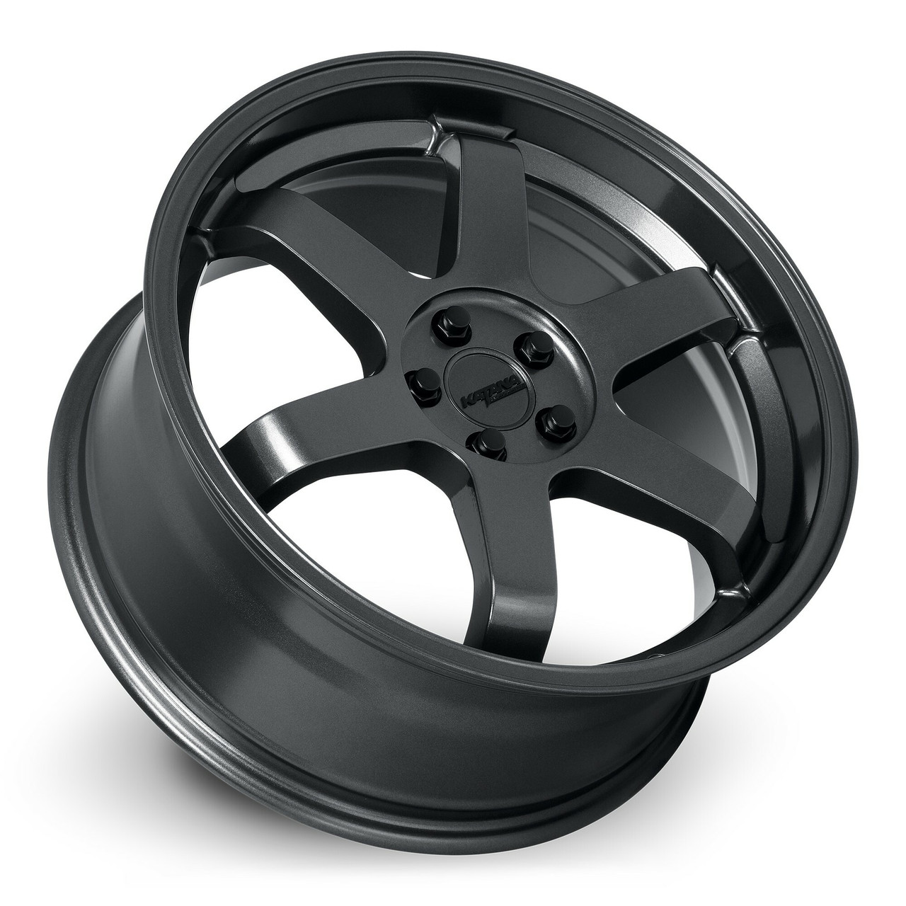 Set 4 18" Katana Wheels KR08 18x8 5x4.5 40mm Glossy Gunmetal Racing Rims
