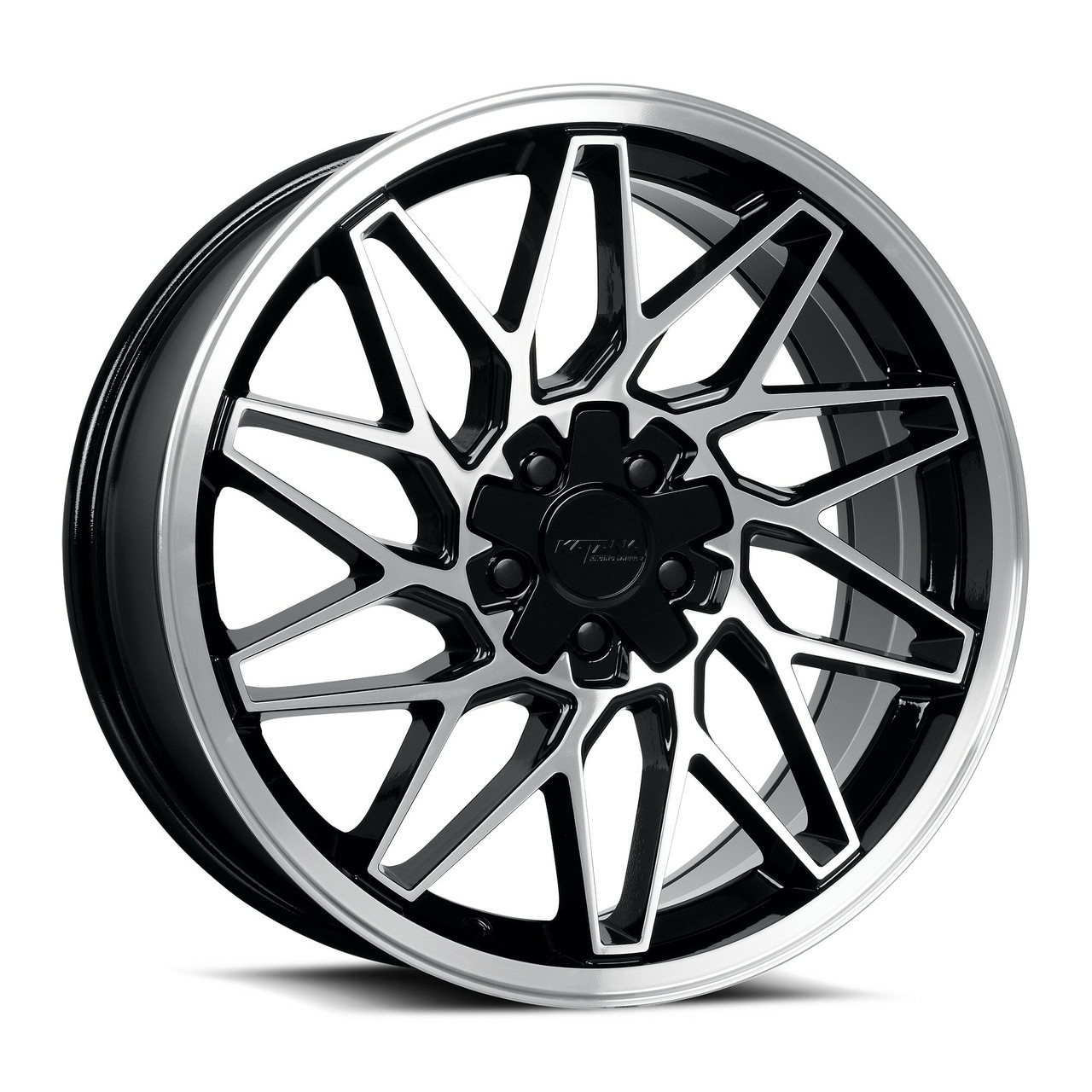Set 4 18" Katana Wheels KR09 18x8 5x100 5x4.5 40mm Glossy Black Machined Rims