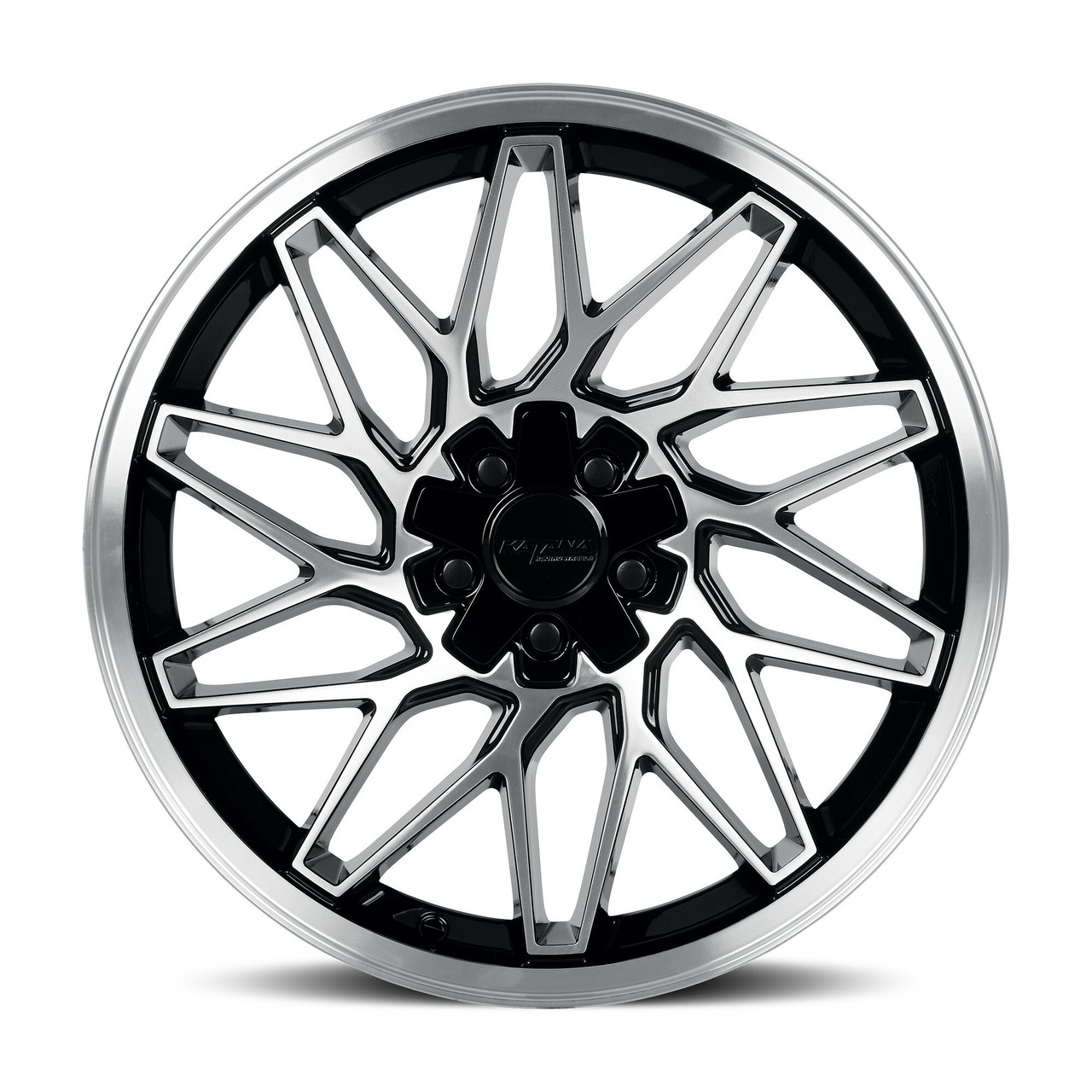 Set 4 18" Katana Wheels KR09 18x8 5x100 5x4.5 40mm Glossy Black Machined Rims