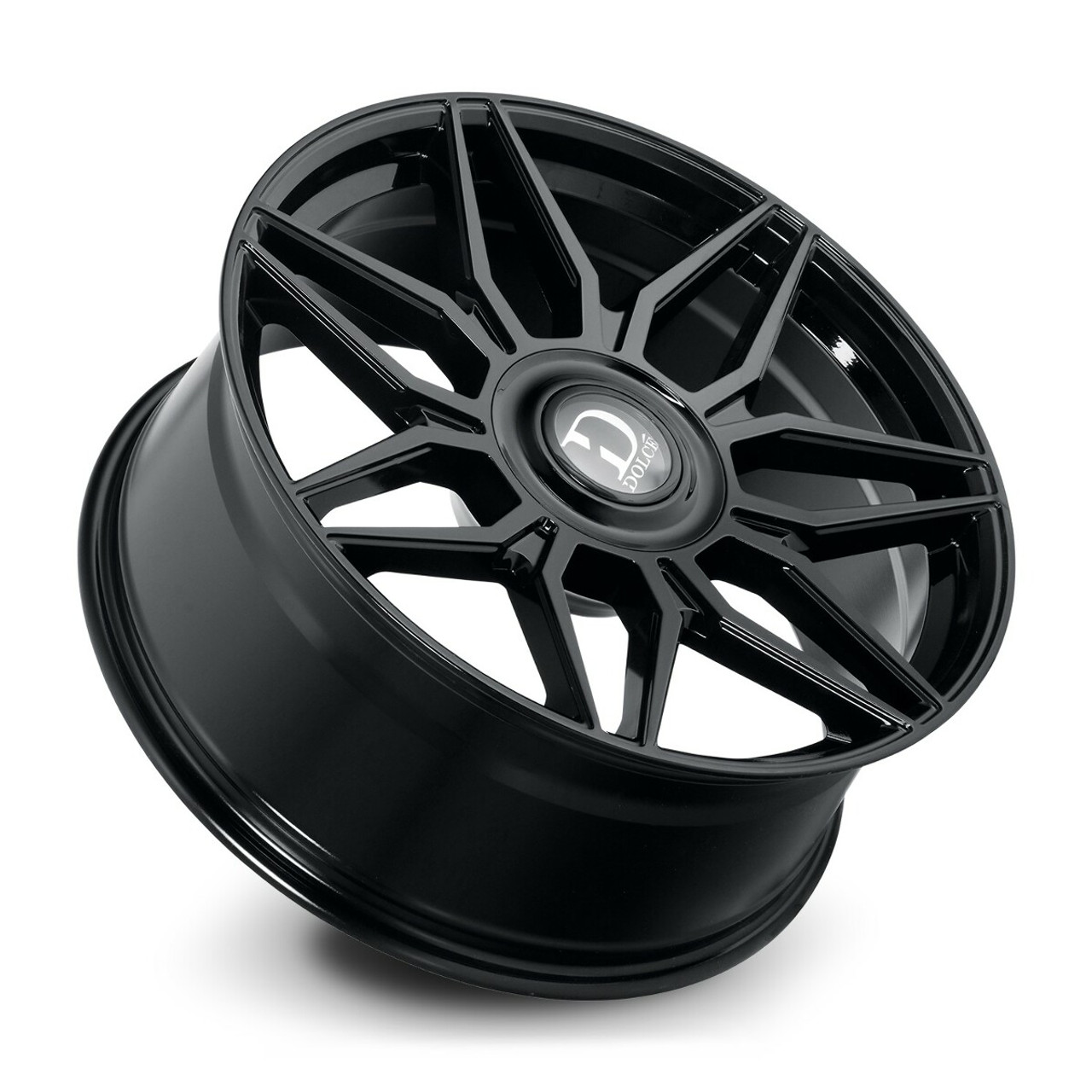 22" Dolce Luxury Verona 22x9.5 6x135 6x5.5 35mm Glossy Black Floating Cap Wheel