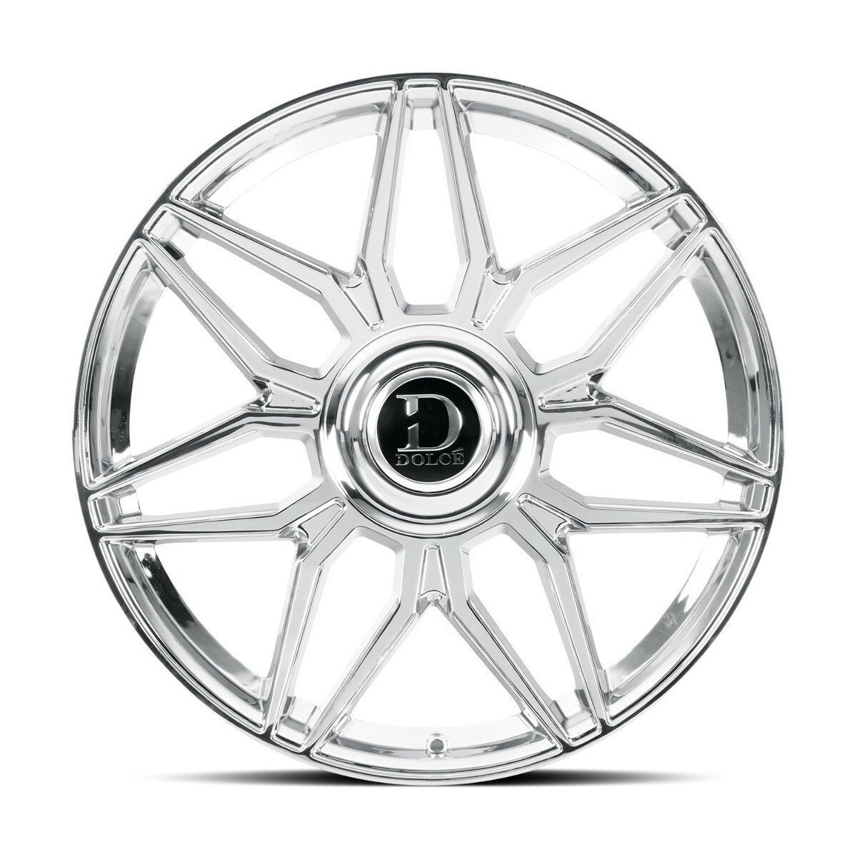 24" Dolce Luxury Verona 24x10 6x135 6x5.5 25mm Chrome with Floating Cap Wheels