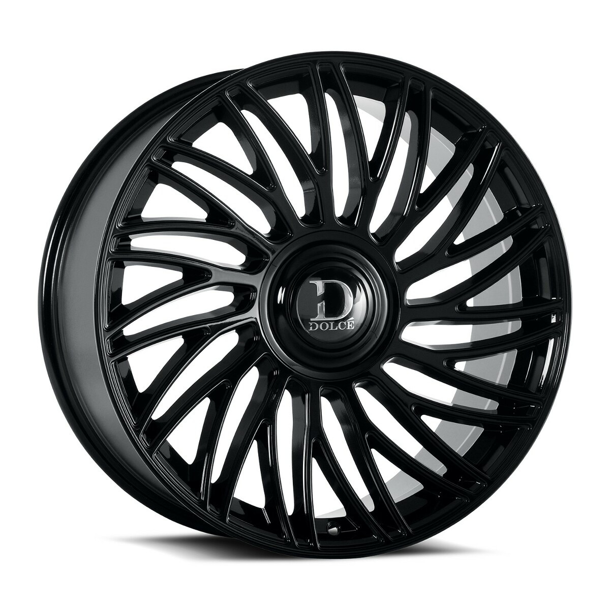 24" Dolce Luxury Sesto 24x10 6x135 6x5.5 35mm Glossy Black w Floating Cap Wheel