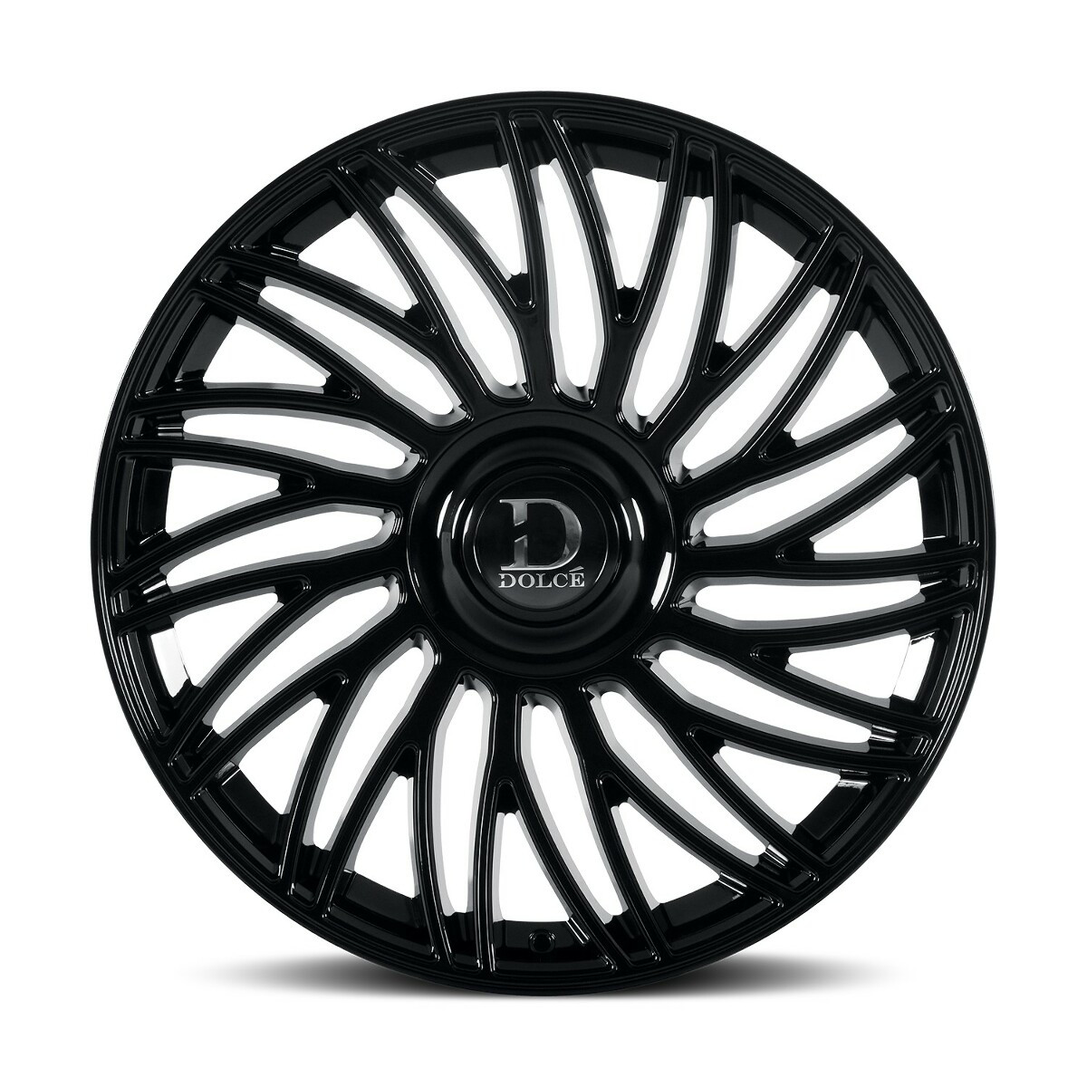 24" Dolce Luxury Sesto 24x10 6x135 6x5.5 35mm Glossy Black w Floating Cap Wheel