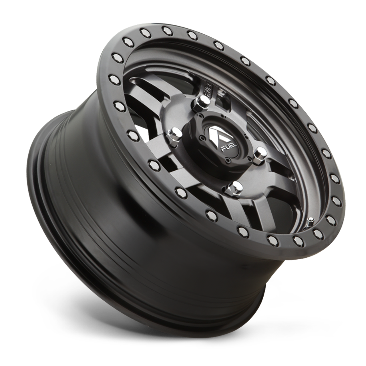 15" Fuel UTV D918 Anza Beadlock 15x7 4x137 Matte Gunmetal Wheel 13mm Rim