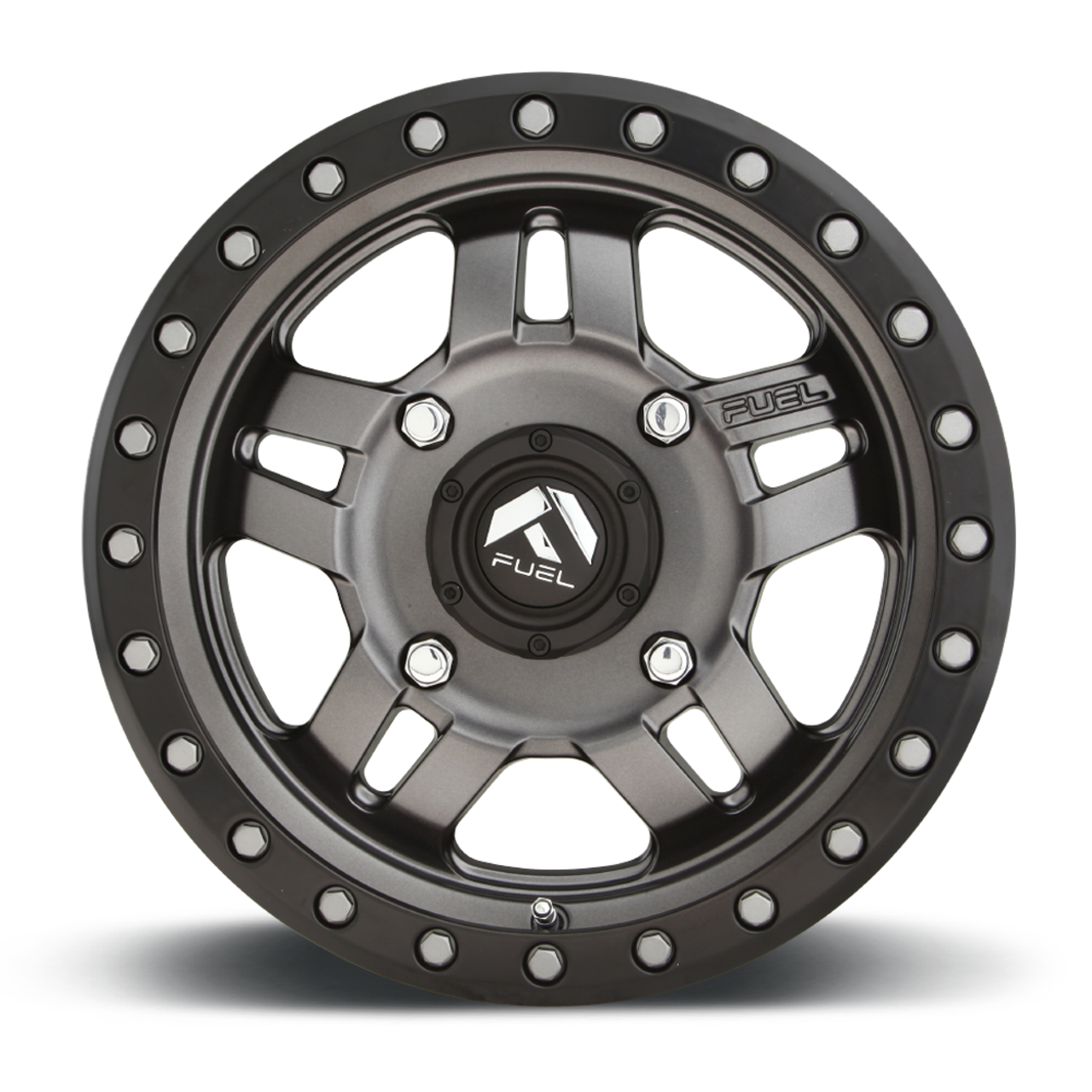 15" Fuel UTV D918 Anza Beadlock 15x7 4x137 Matte Gunmetal Wheel 13mm Rim