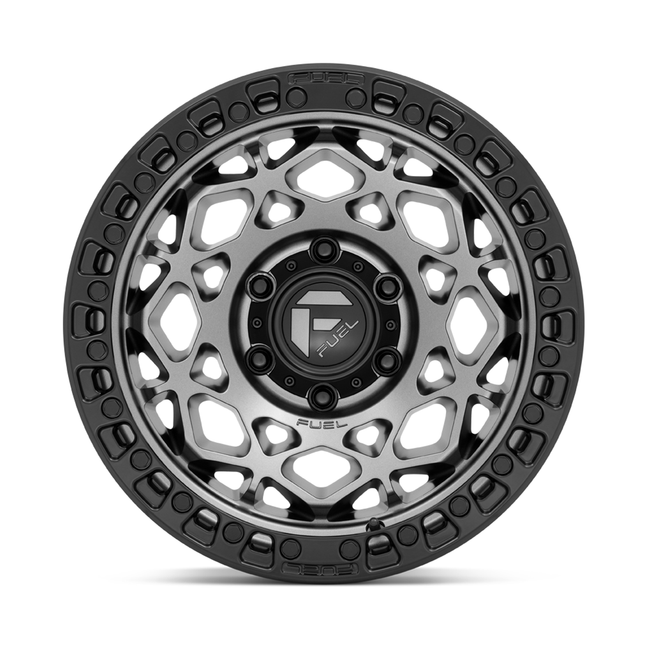 Fuel 1PC D784 Unit 17x9 5x5.0 Gunmetal With Matte Black Ring Wheel 17" -12mm Rim