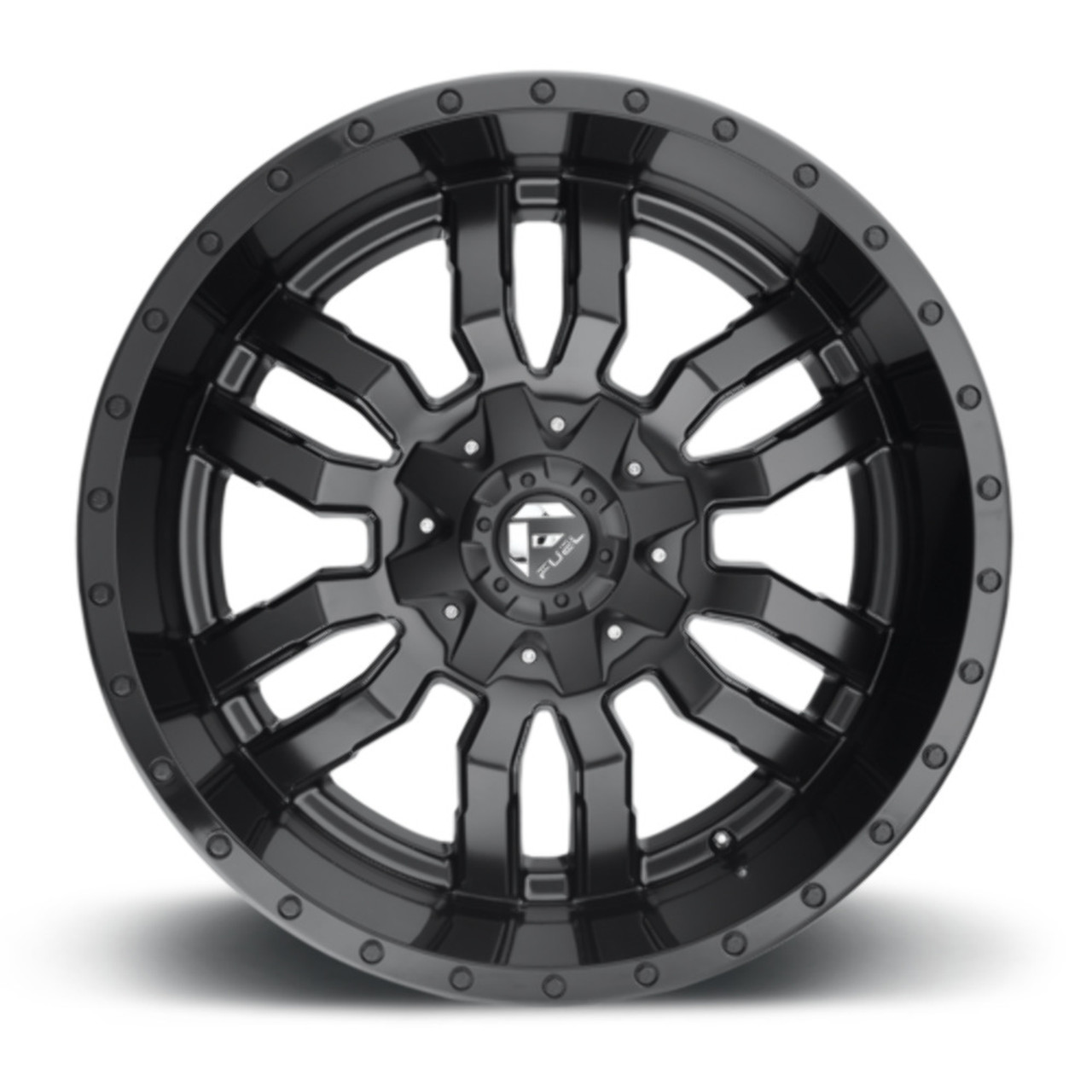 Fuel  D596 Sledge 22x10 6x135 6x5.5 Matte Black Gloss Black Lip Wheel 22" -18mm Fuel  D596 Sledge 22x10 6x135 6x5.5 Matte Black Gloss Black Lip Wheel 22" -18mm
