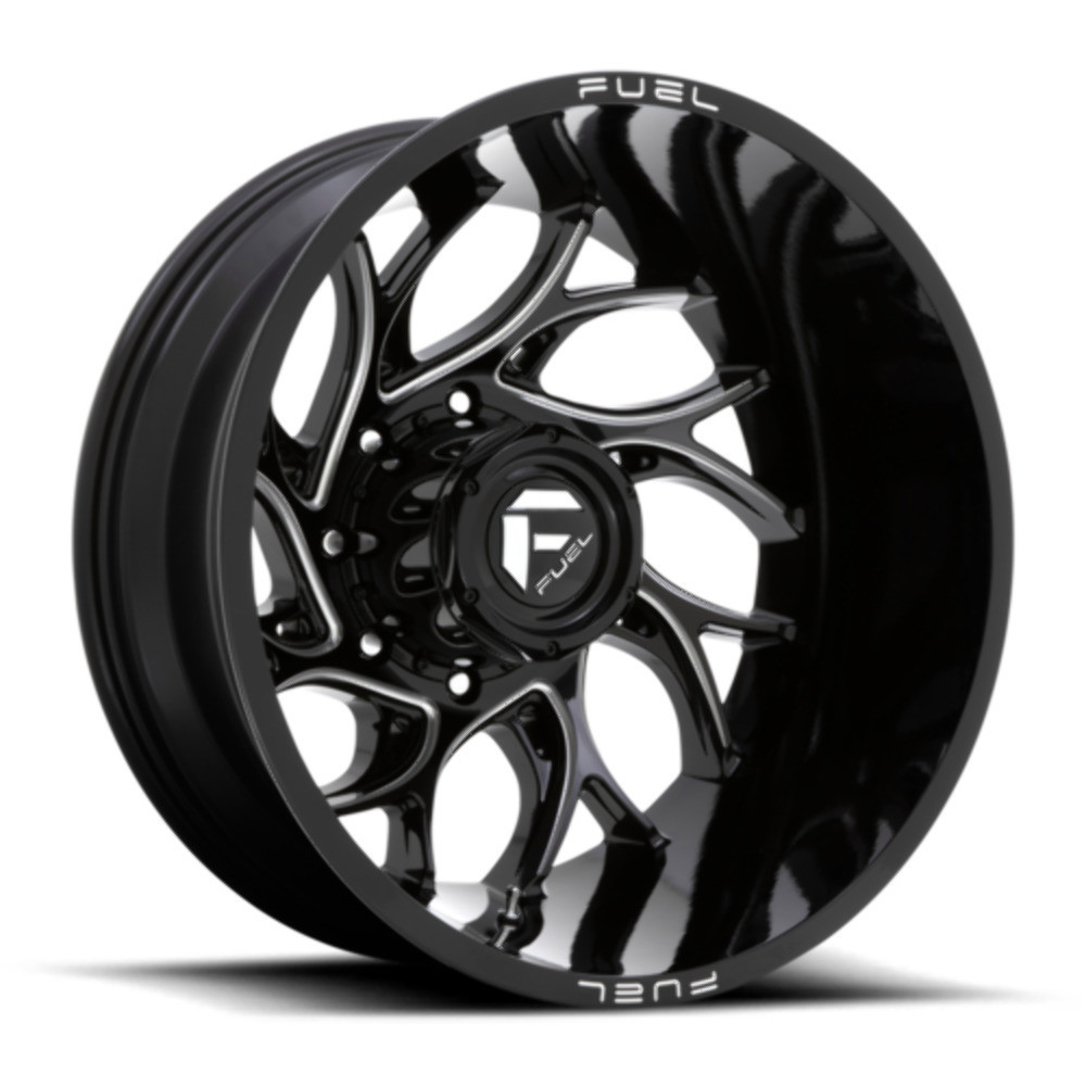 Fuel 1PC D741 Runner 20x8.25 8x200 Gloss Black Milled Wheel 20" -202mm Rim