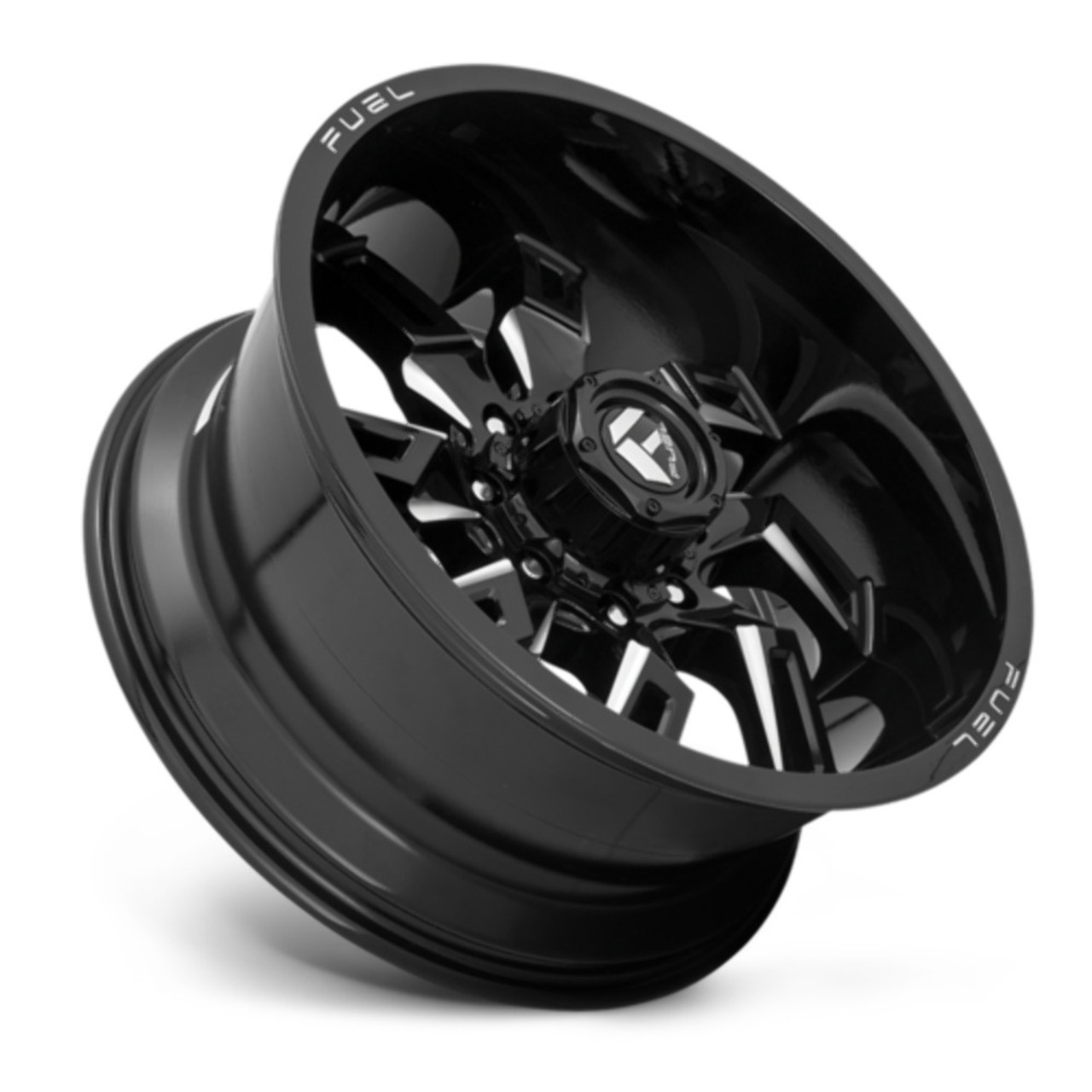 Fuel 1PC D747 Lockdown 20x9 5x5.5 Gloss Black Milled Wheel 20" 1mm Rim