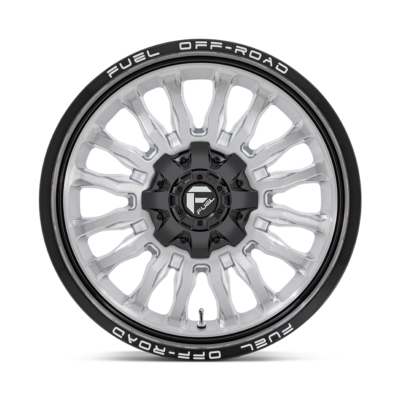 20" Fuel D798 Arc 20x10 6x135 6x5.5 Silver Brushed Milled Black Lip Wheel -18mm