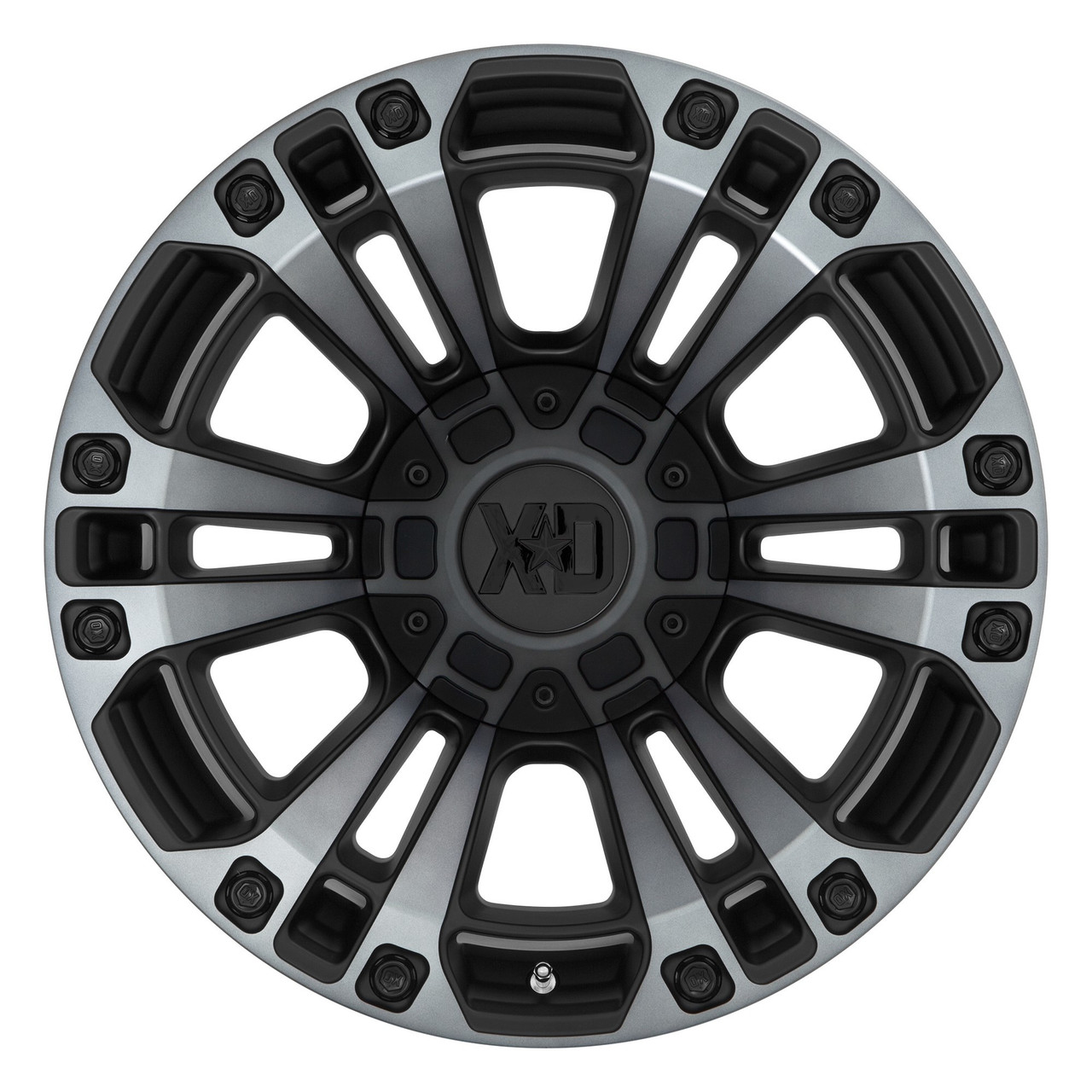 Set 4 XD XD851 Monster 3 20x9 6x135 6x5.5 Satin Black Gray Tint Wheels 20" 0mm