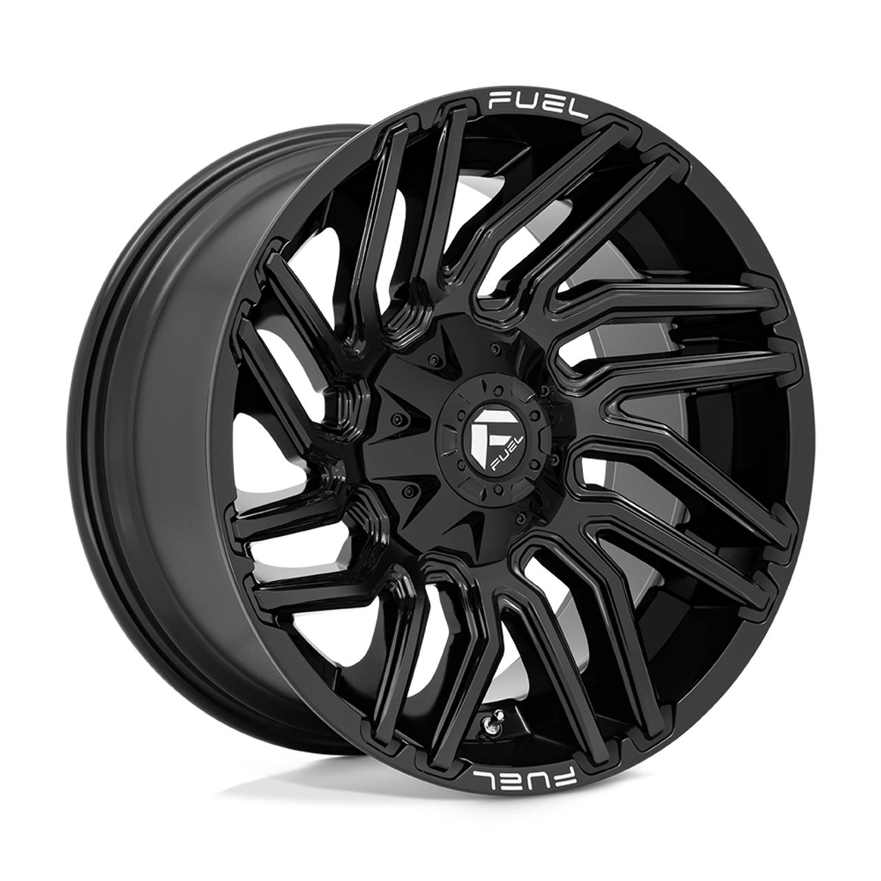 22" Fuel 1PC D776 Typhoon 22x12 8x6.5 Gloss Black -44mm For Chevy GMC Ram Ford