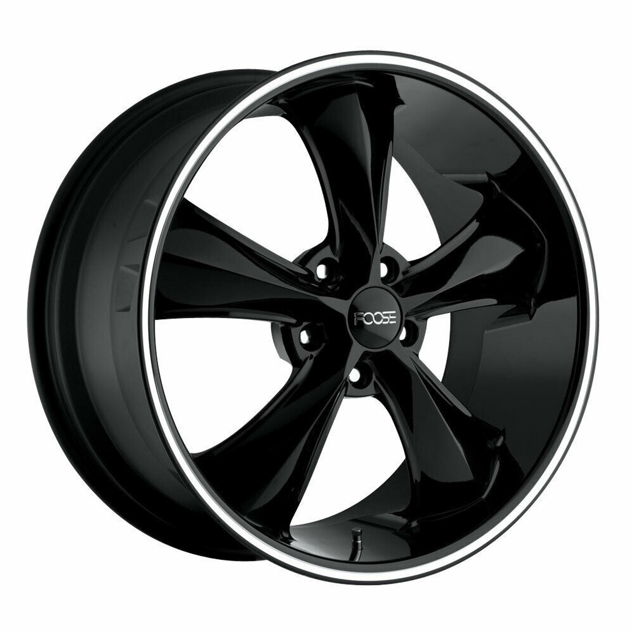 20" Foose 1PC F104 Legend 20x8.5 5x120 Gloss Black Milled Wheel 35mm Rim