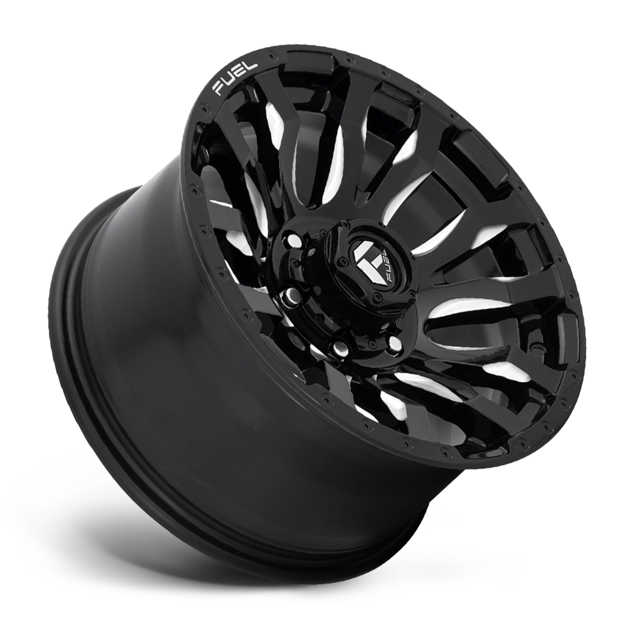 20" Fuel 1PC D673 Blitz 20x9 5x5.0 Gloss Black Milled Wheel 1mm Rim