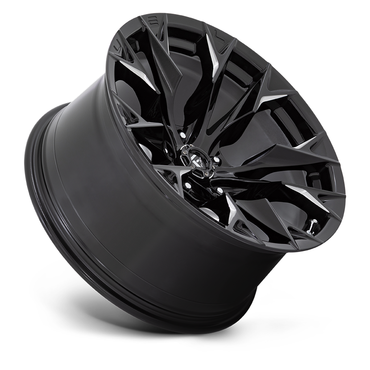 Fuel 1PC D803 Flame 24x12 5x5.5 Gloss Black Milled Wheel 24" -44mm Rim