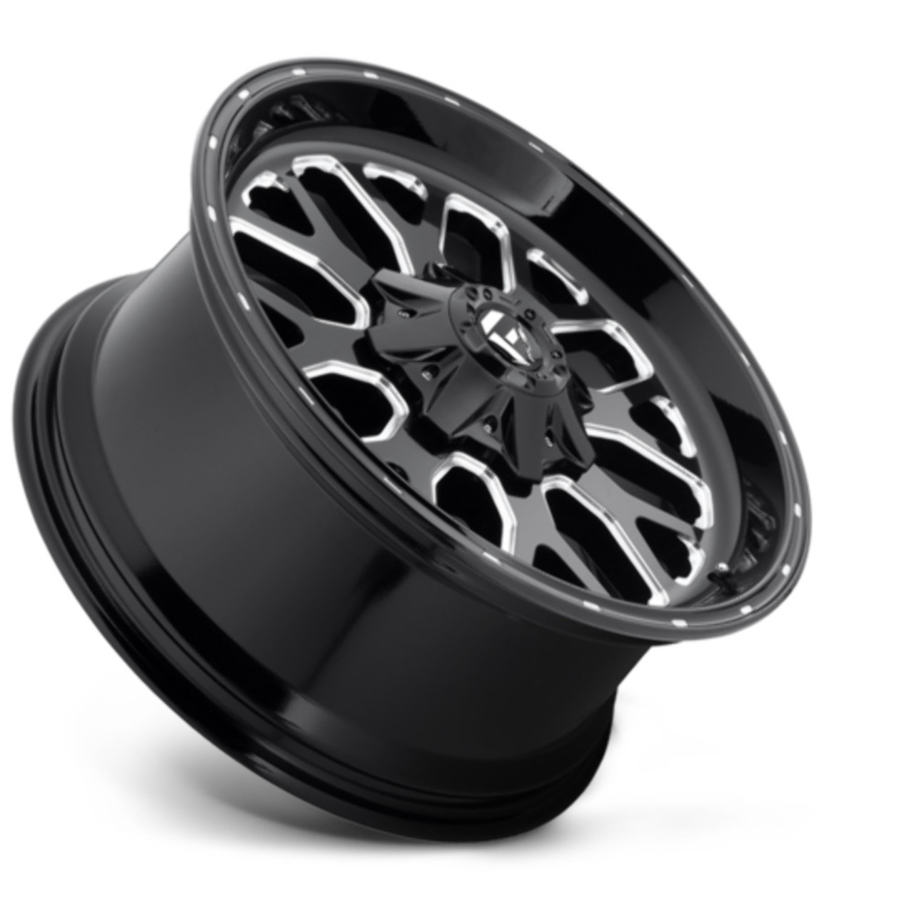 Fuel 1PC D588 Titan 20x9 6x135 6x5.5 Gloss Black Milled Wheel 20" 1mm Rim