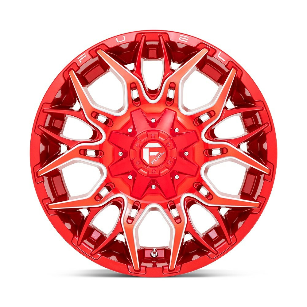 20" Fuel 1PC D771 Twitch 20x9 6x135 6x5.5 Candy Red Milled Wheel 1mm Truck Rim