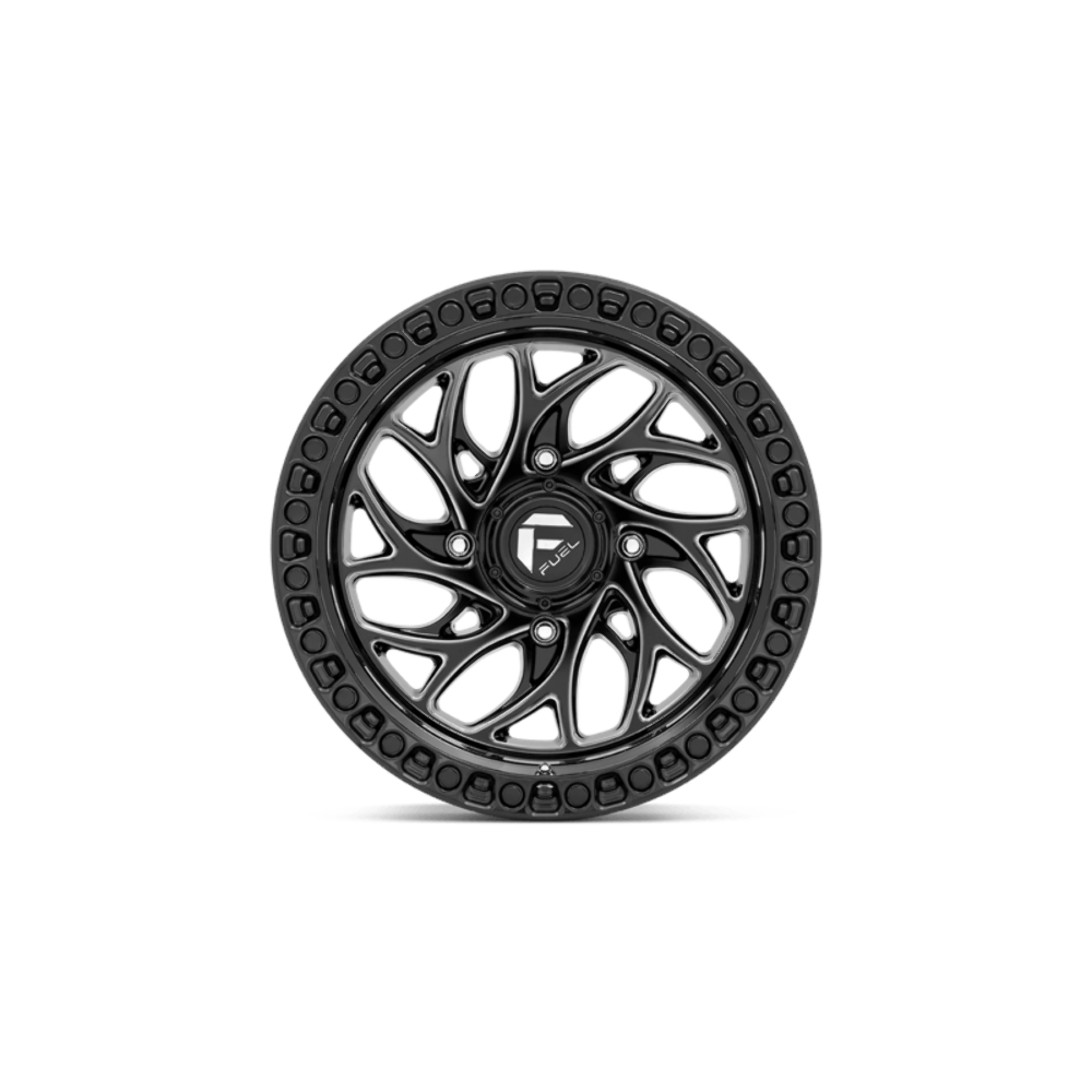 Fuel UTV D741 Runner 15x7 4x137 Gloss Black Milled Wheel 15" 10mm D7411570A643