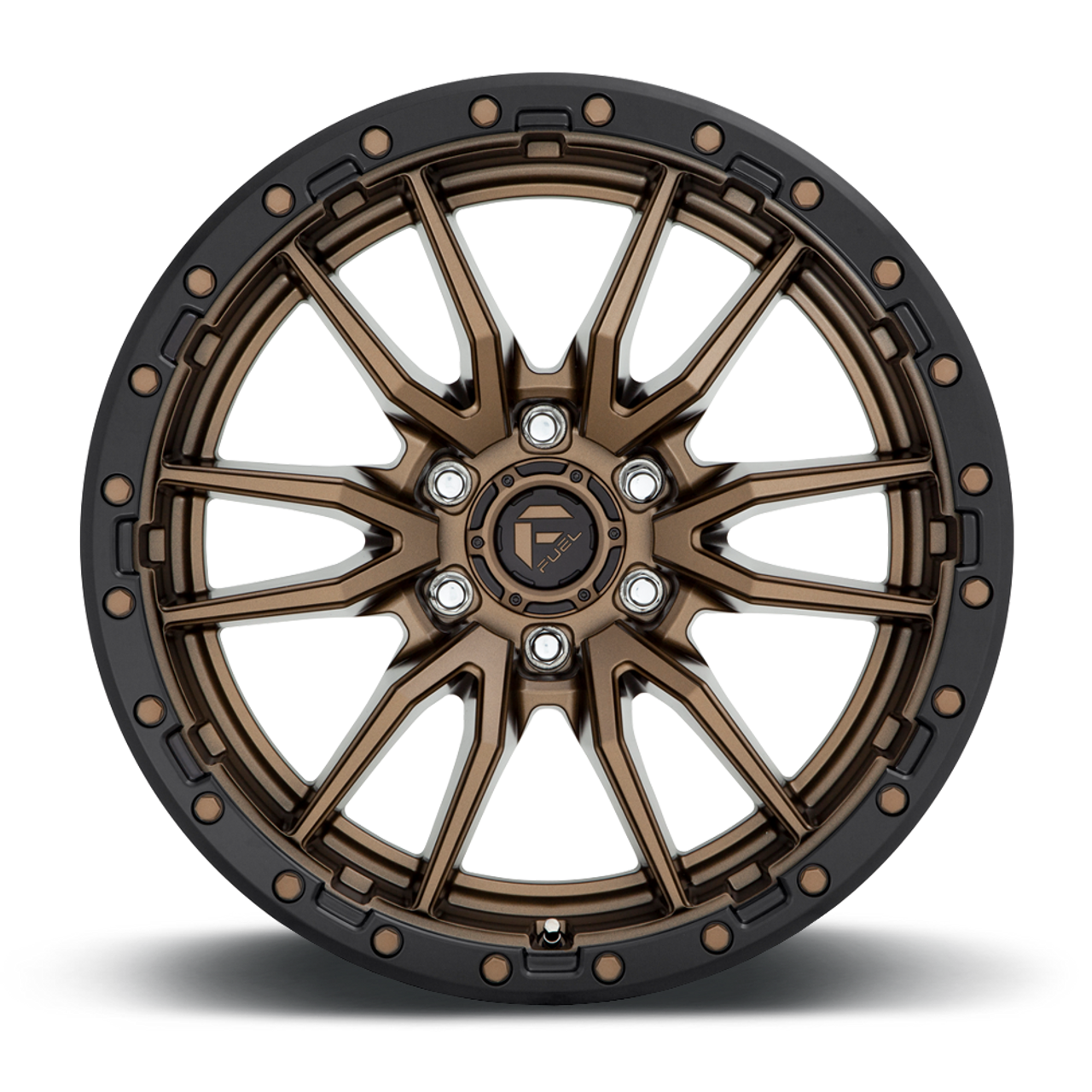 Fuel 1PC D681 Rebel 20x10 8x170 Matte Bronze Black Bead Ring Wheel 20" -18mm Rim Fuel 1PC D681 Rebel 20x10 8x170 Matte Bronze Black Bead Ring Wheel 20" -18mm Rim