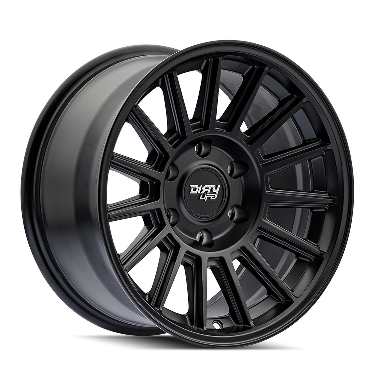 Set 4 17" Dirty Life Journey Satin Black 17x8.5 Wheels 5x5 0mm Truck Rims