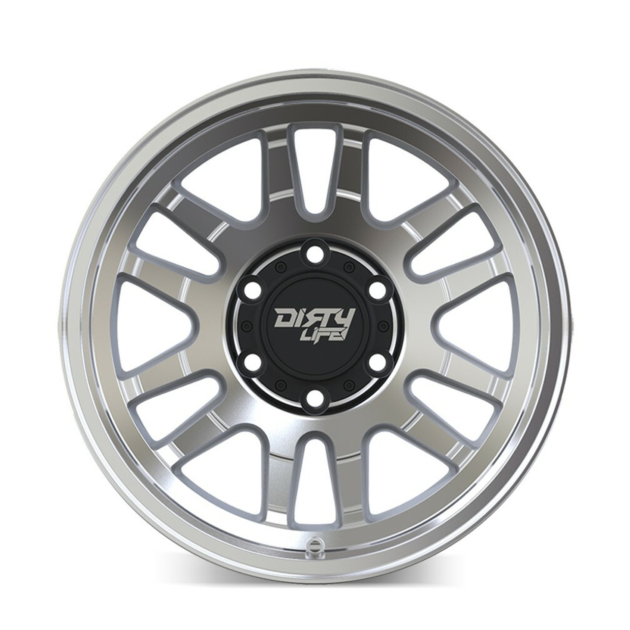 17" Dirty Life Canyon Machined 17x9 Wheel 6x5.5 -12mm For Chevy GMC Ram Rim