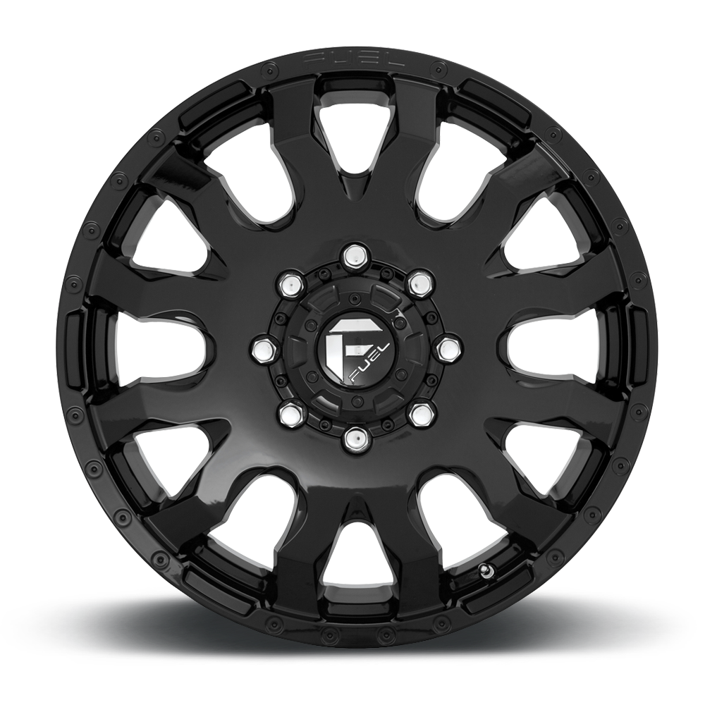 20" Fuel D675 Blitz 20x8.25 8x170 Gloss Black Wheel 105mm Front Dually Truck Rim
