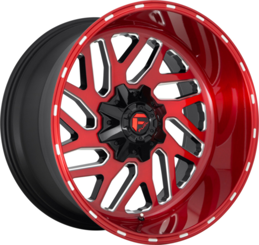 Fuel 1PC D691 Triton 22x10 8x180 Candy Red Milled Wheel 22" -18mm Rim