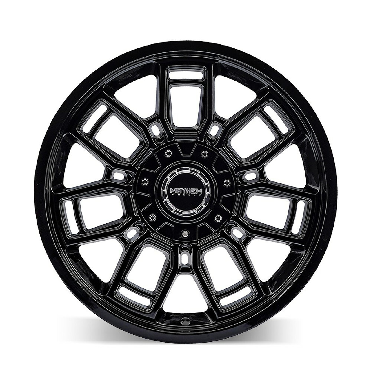 20" Mayhem Ordinance Gloss Black 20x9 Wheel 5x5 5x5.5 For Jeep Dodge Rim 0mm