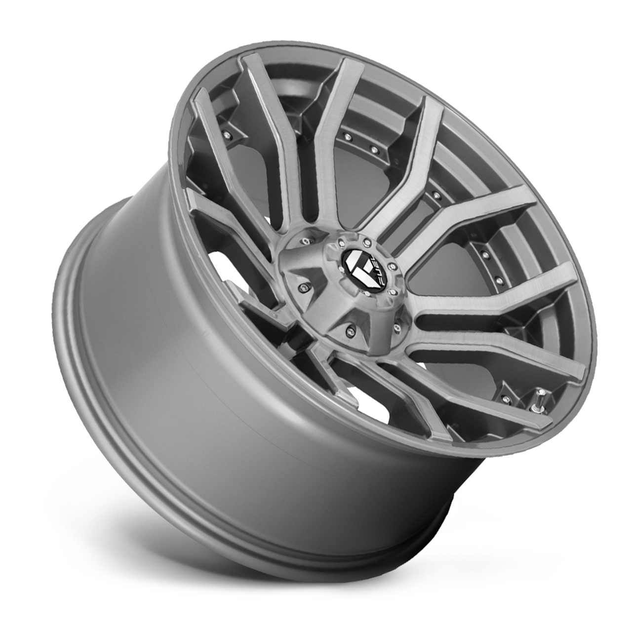 Fuel  D713 Rage Platinum 24x12 8x170 Brushed Gun Metal Tinted Wheel 24" -44