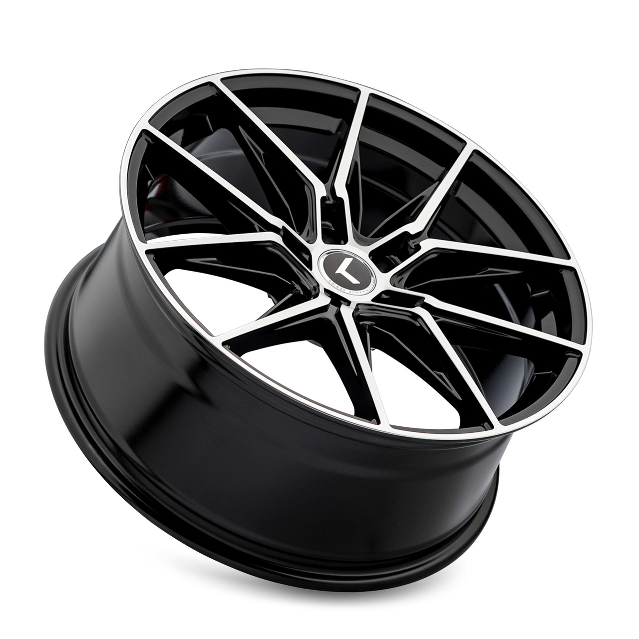 Set 4 20" Kraze Evolve Gloss Black Machined 20x9 Wheels 5x112 Rims 35mm