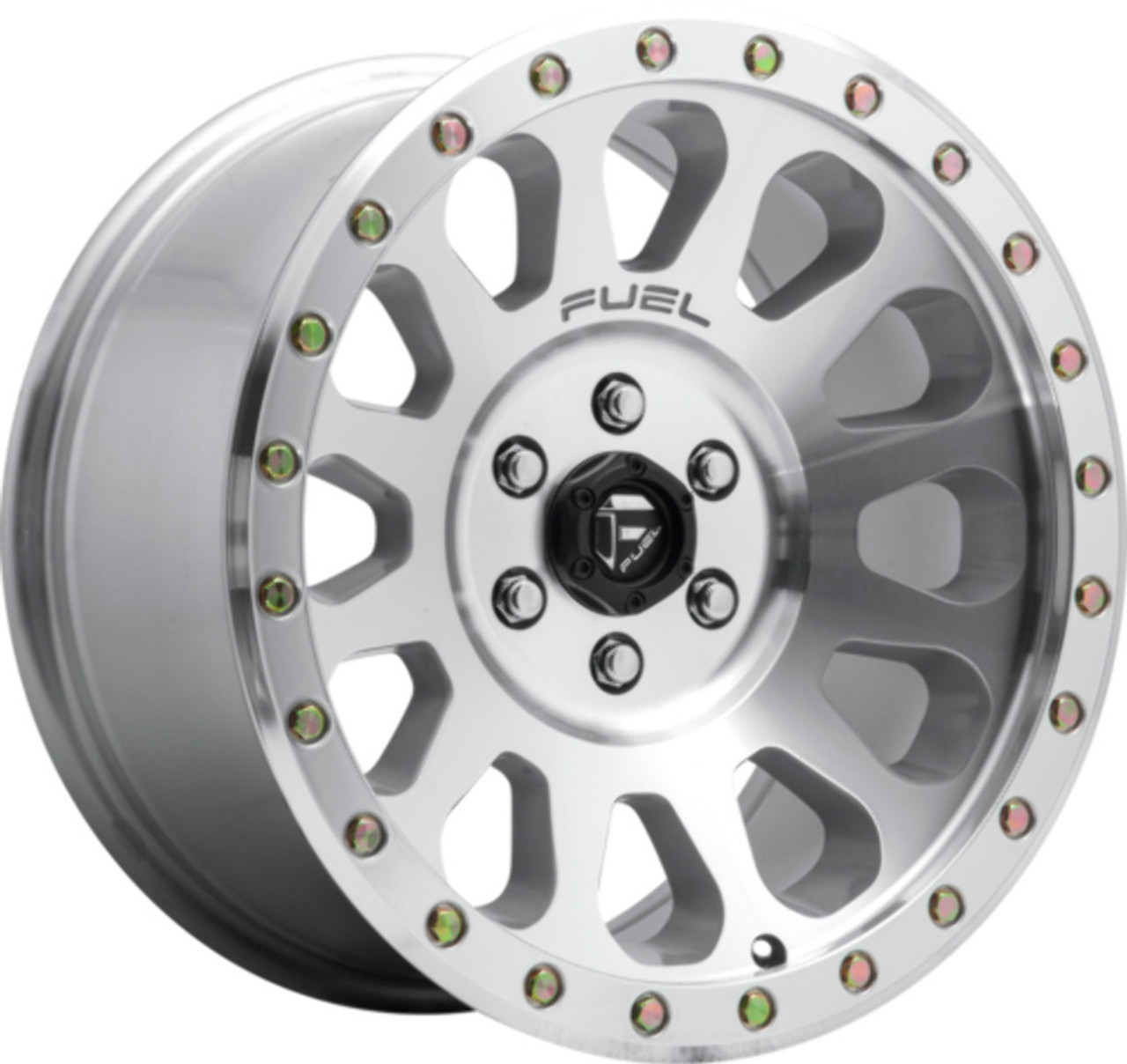 Fuel  D647 Vector 17x8.5 6x5.5 Diamond Cut Machined Clear Coat Wheel 17" -6mm