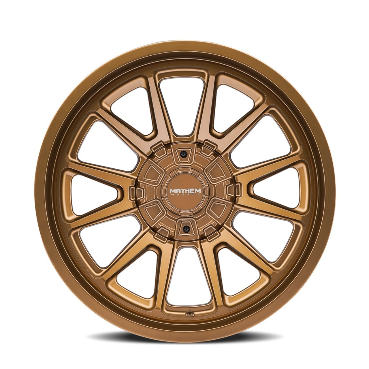 18" Mayhem Intrepid Satin Bronze 18x9 Wheel 8x180 Lifted For Chevy GMC Rim -12mm