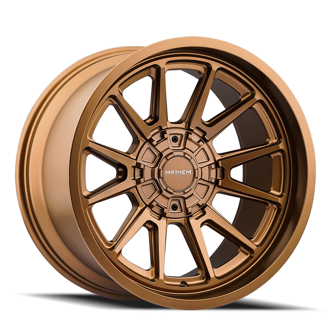 Set 4 18" Mayhem Intrepid 18x9 5x5 5x5.5 -12mm Satin Bronze Wheels Lifted Rims