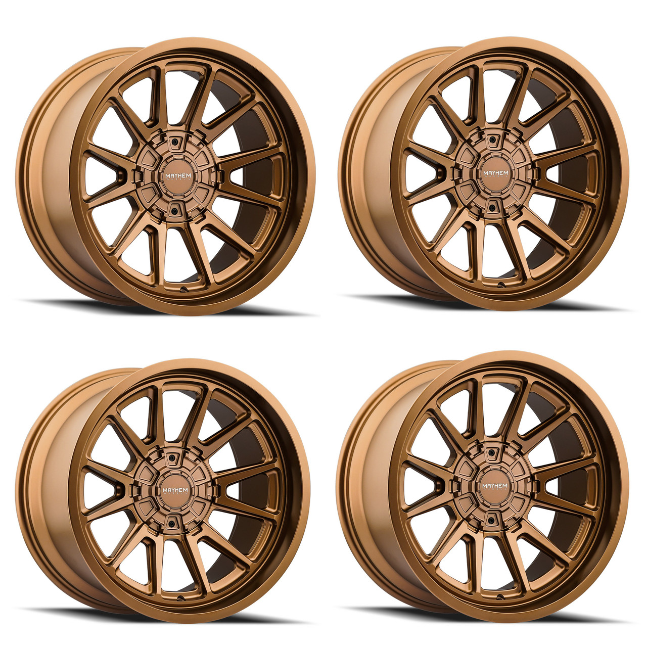 Set 4 20" Mayhem Intrepid Satin Bronze 20x9 Wheels 6x135 6x5.5 Truck Rims 0mm