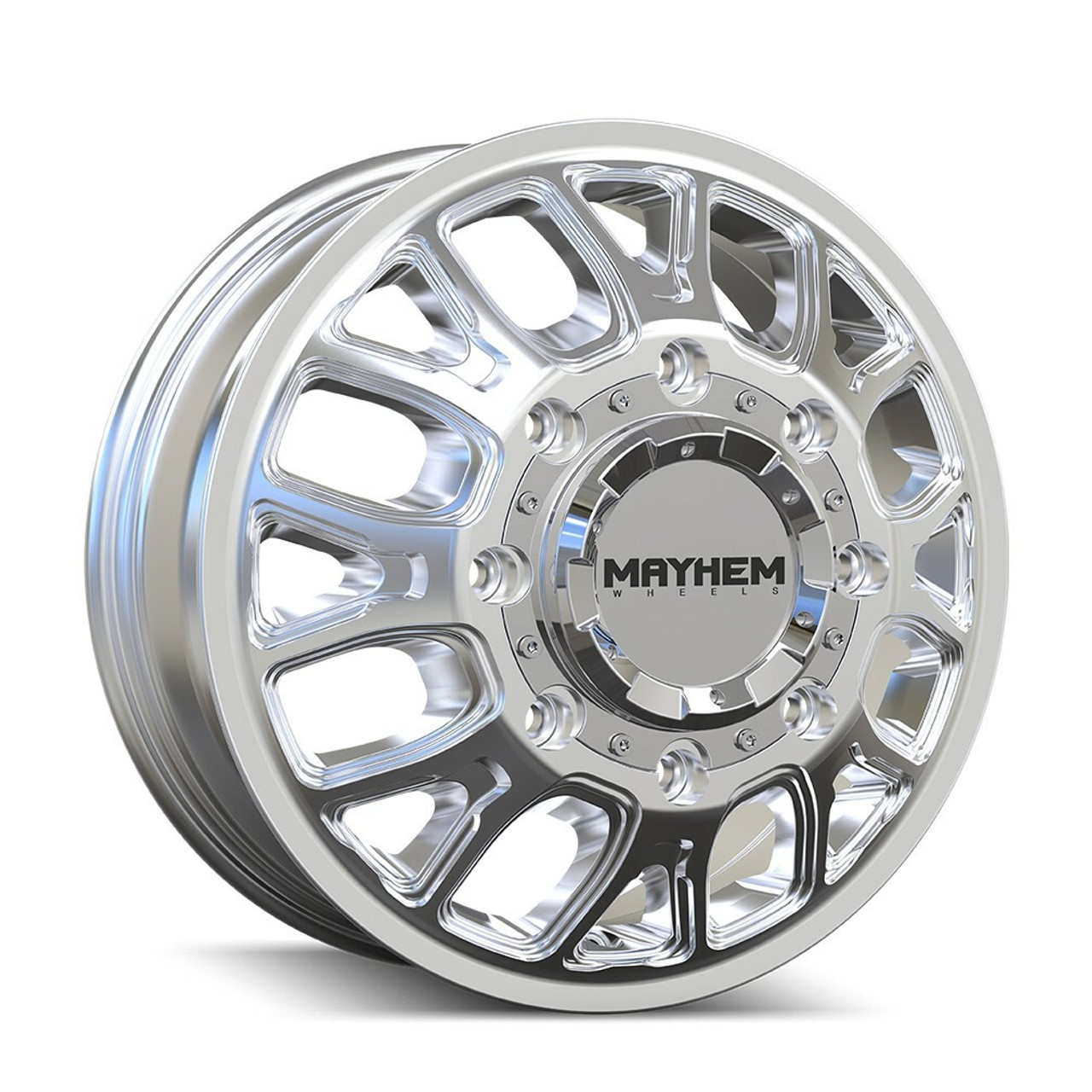 17" Mayhem Cogent Dually Polished 17x6.5 Wheel 8x6.5 Front Dually Rim 125mm