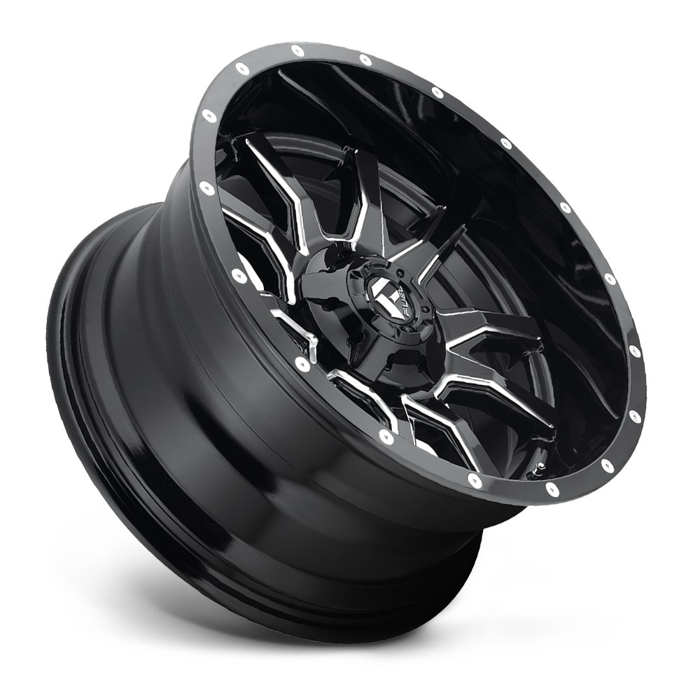 Fuel 1PC D627 Vandal 20x9 5x4.5 5x5.0 Gloss Black Milled Wheel 20" 1mm Rim