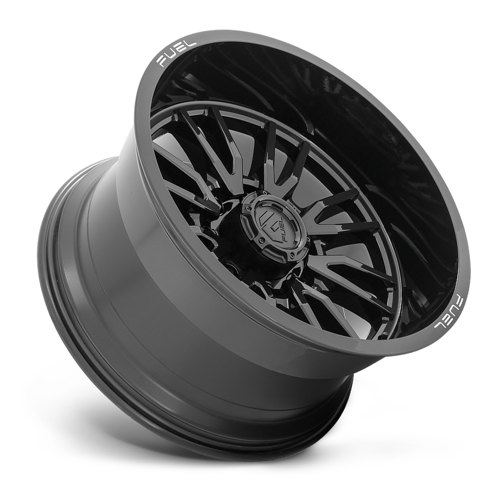 22" Fuel D760 Clash 22x12 8x180 -44mm Gloss Black Wheel Offroad For Chevy GMC Rim Lifted Truck