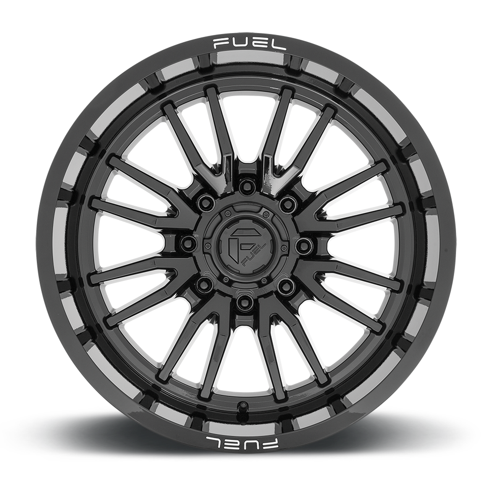 22" Fuel D760 Clash 22x12 8x180 -44mm Gloss Black Wheel Offroad For Chevy GMC Rim Lifted Truck
