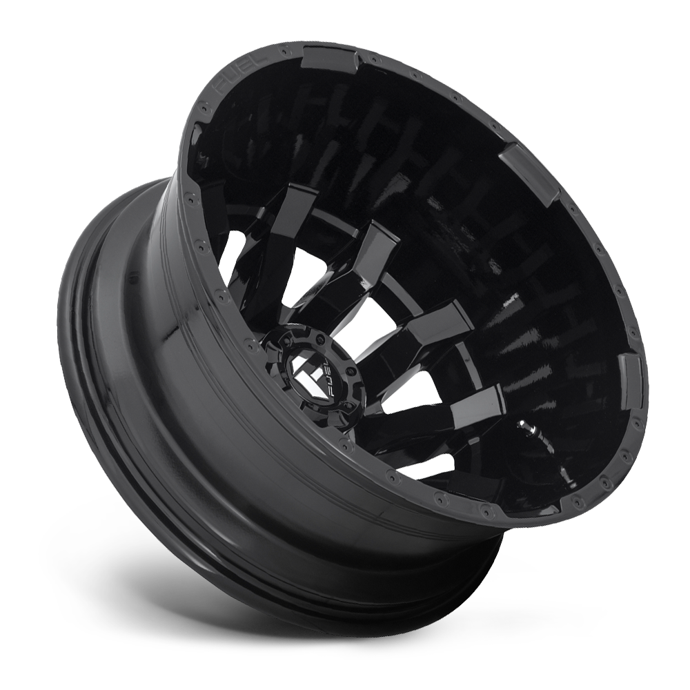 20" Fuel 1PC D675 Blitz 20x8.25 8x200 Gloss Black Wheel -202mm Rear Dually Rim