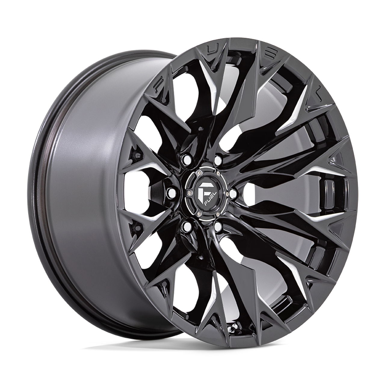 Fuel 1PC D803 Flame 20x9 6x135 Gloss Black Milled Wheel 20" 20mm Rim