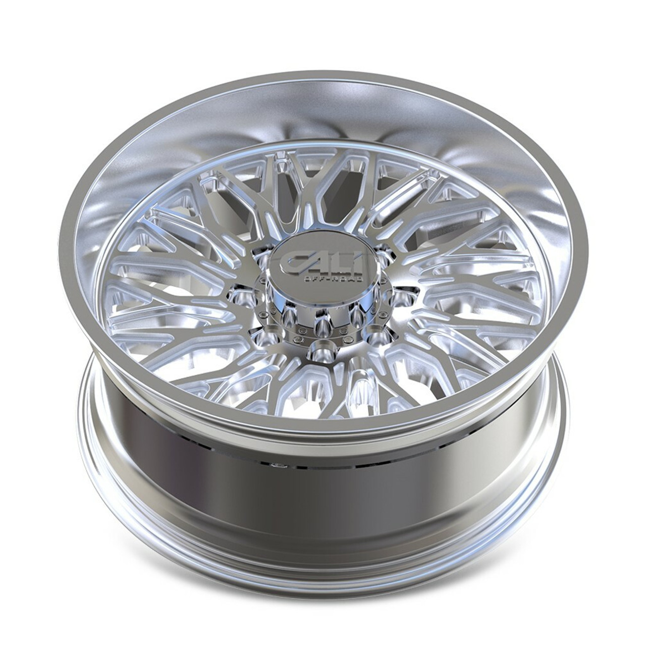 22" Cali Off-Road Crusher Polished 22x10 Wheel 6x5.5 For Chevy GMC Ram Rim -19mm