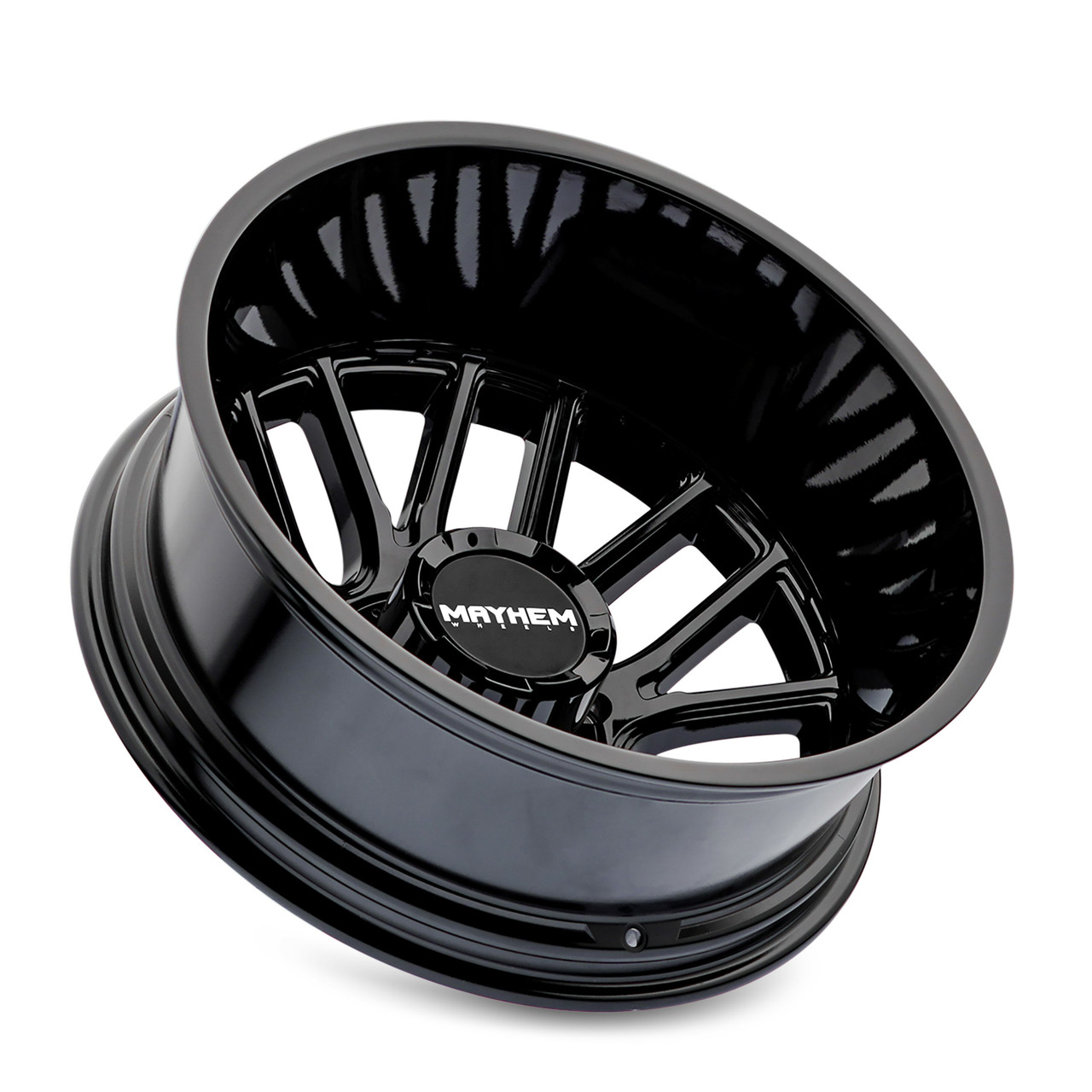 17" Mayhem Cogent Dually Gloss Black 17x6.5 Wheel 8x210 Dually Truck Rim -142mm