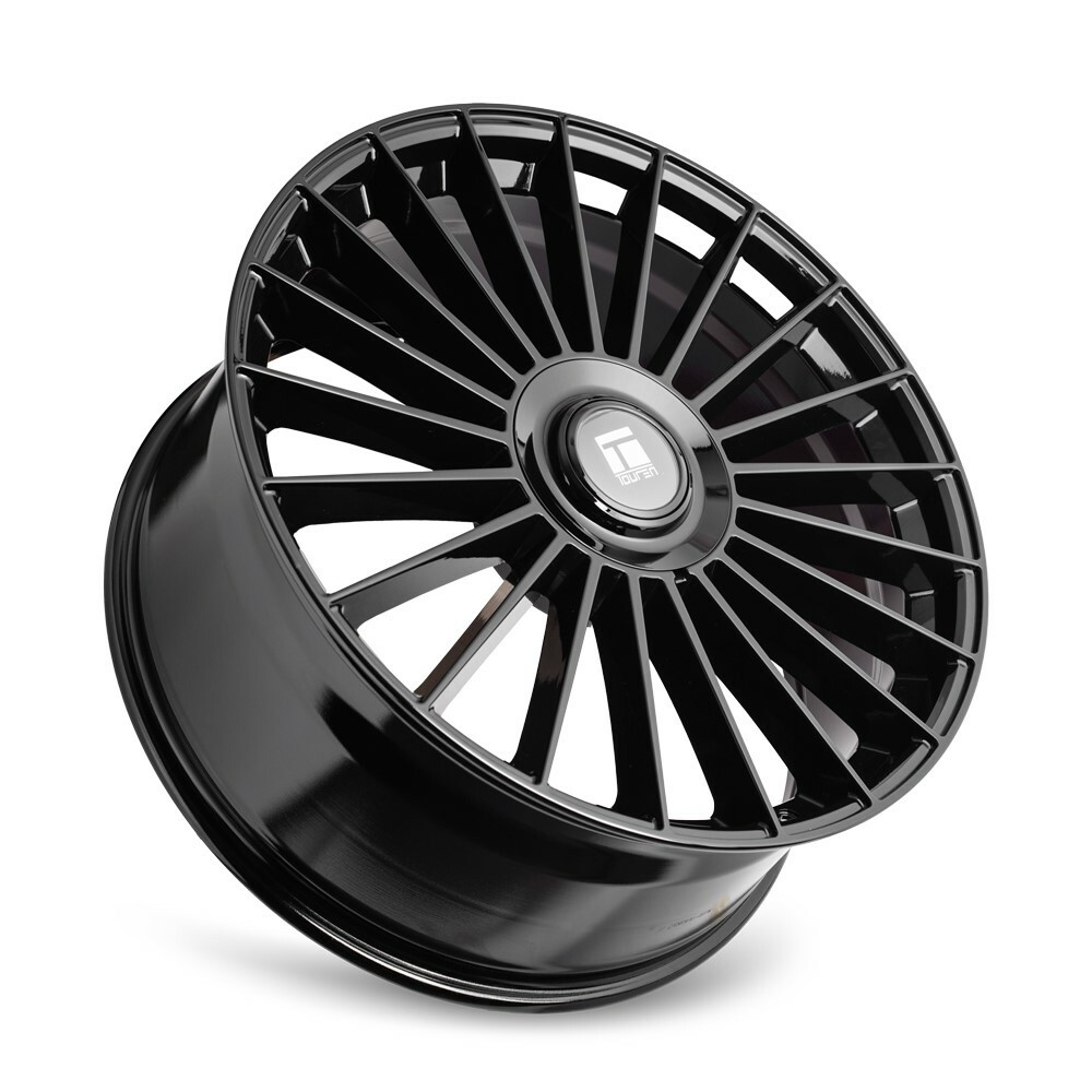 22" Touren TR10 Gloss Black 22x9 6x135 6x5.5 20mm Truck SUV Wheel w Floating Cap