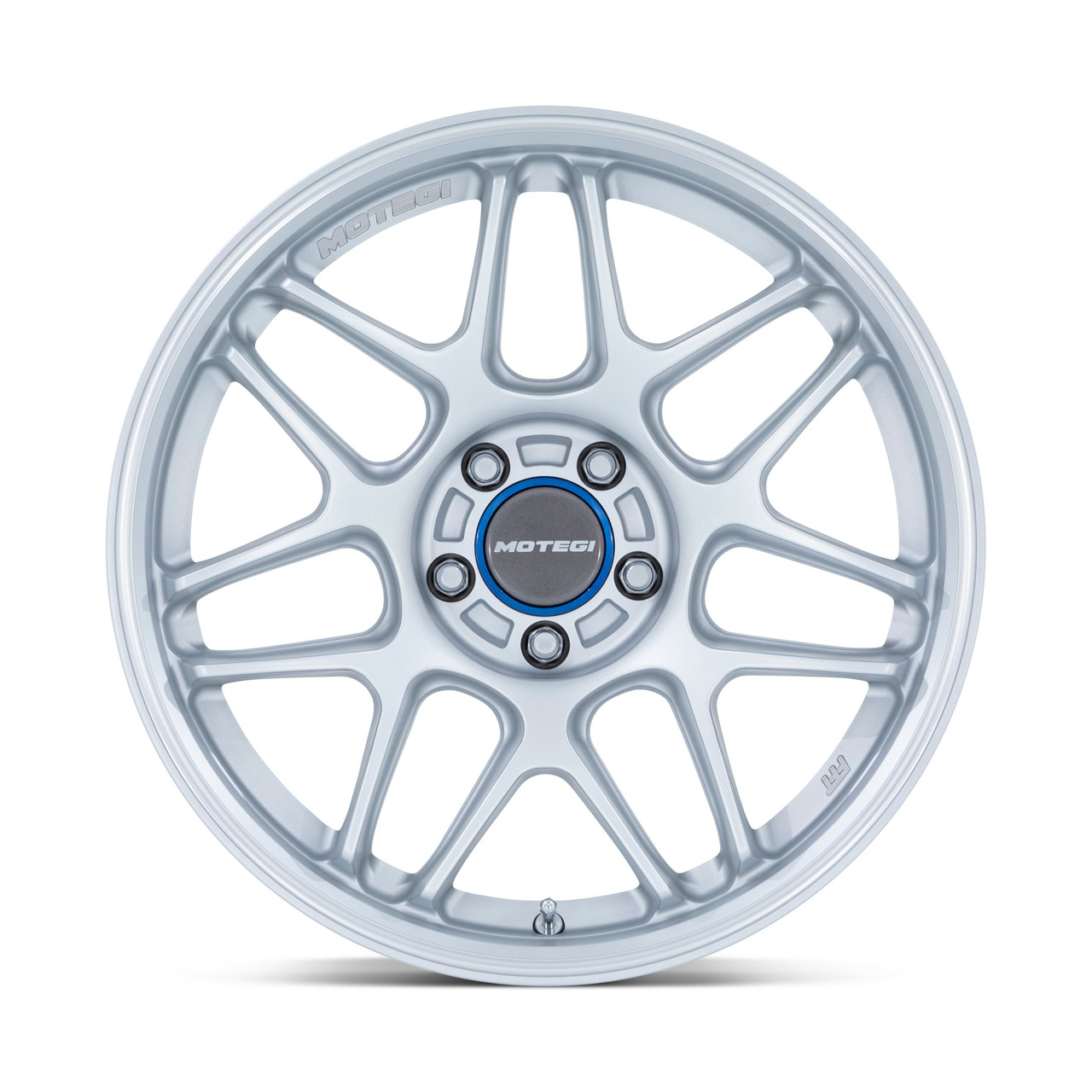 18" Motegi MR158 Tsubaki Hyper Silver W/ Machined Lip 18x9.5 Wheel 5x120 35mm